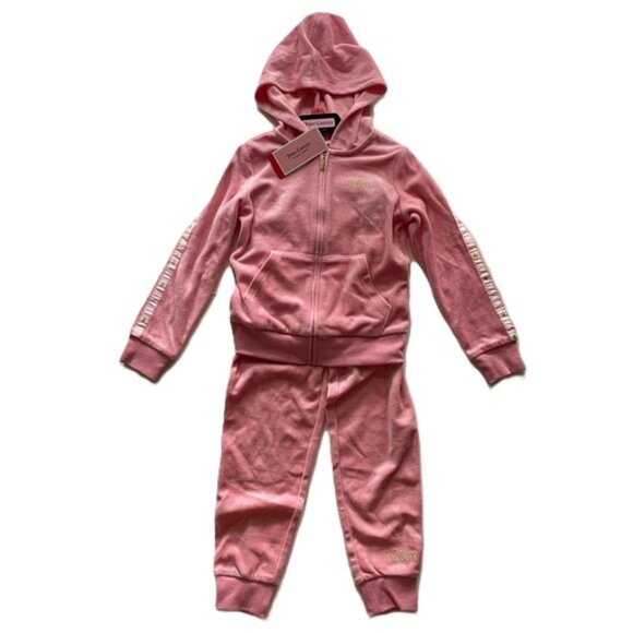 Juicy Couture Kids 2-Piece Velour Tracksuit Girls Size 6 Pink NWT - Picture 1 of 10